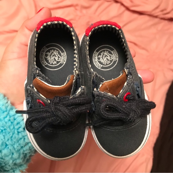 Poll Parrot Ahoy Toddler Aloha Nautical Theme Canvas Shoes Lace & Zip Navy sz 4M - Picture 2 of 16
